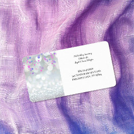 25シルバー結婚周年記念差出人住所ラベル ラベル