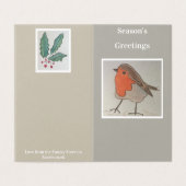 25シーズンの挨拶のロビンとアイビーのカード (外部フラット)