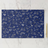 25シーツかわいいネイビーブルーハートパターンギフトラップ ペーパーパッド (インサイチュ)