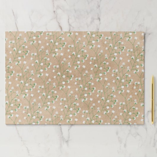 25シーツ赤ちゃんの息かわいいボホ結婚のラッピング ペーパーパッド (インサイチュ)