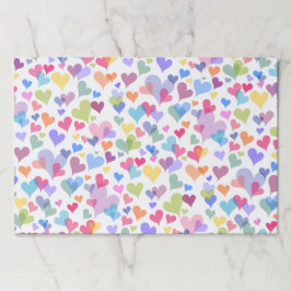 25シートカワイパステルカラフルハートラッピング ペーパーパッド