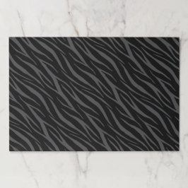 25シートブラック&グレーゼブラビジネスギフトラップ ペーパーパッド