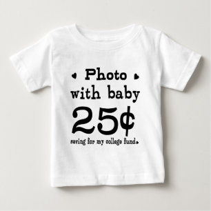 25セント写真付きベビー ベビーTシャツ