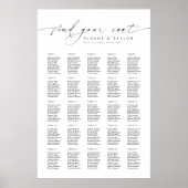 25テーブエレガントルが座席表を見つける ポスター (正面)