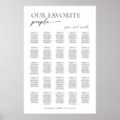 25テーブモダンルウェルカムシーティングチャート ポスター (正面)