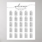 25テーブルようこそ結婚の250ゲストの座席表 ポスター (正面)