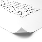 25テーブルシンプル私たちの人お気に入りの席チャート ポスター (角)