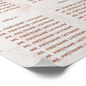 25テーブル大理石銅製座席表 ポスター (角)