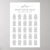 25テーブル席の座席表を見つける ポスター (正面)