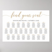 25テーブル席の座席表プランを見つける ポスター (正面)