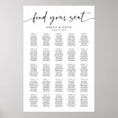 25テーブル席の座席表 ポスター (正面)