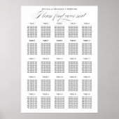 25テーブル座席表あなたの座席書見つける ポスター (正面)