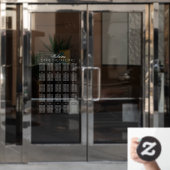 25テーブル座席表の透明な白いスクリプト ウィンドウサイン (オフィスドア)