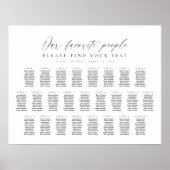 25テーブル私たちお気に入りのの人の座席図プラン ポスター (正面)