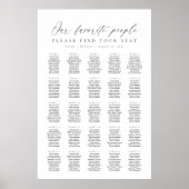 25テーブル私たちお気に入りのの人の座席表 ポスター (正面)