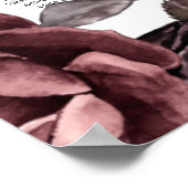 25テーブル素朴ブルゴーニュバラフローラの座席表 ポスター (角)