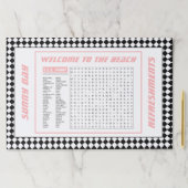 25デザイナービーチをテーマにした紙ランチョンマット ペーパーパッド (インサイチュ)