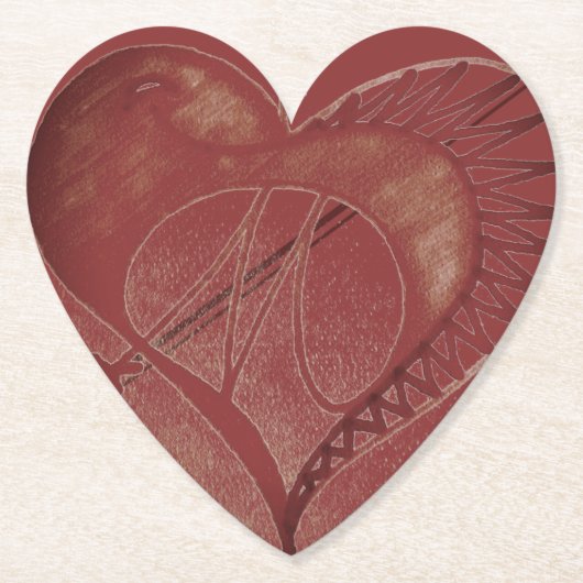 25ハートLGMコースター ペーパーコースター (正面)