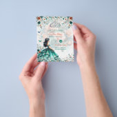 25バジェットターコイズフローラキンセアニェラドレス紙 チラシ (手)