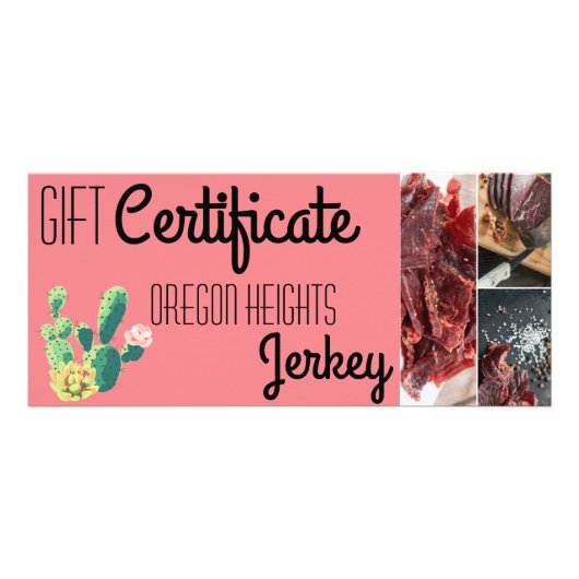 25パックビジネスギフト証明書ボヘミアンサボテン ラックカード (正面)