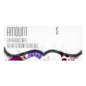 25パックビジネスギフト証明書ラベンダーHibiscu ラックカード (裏面)