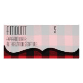 25パックビジネスギフト証明書赤バッファローベア ラックカード (裏面)