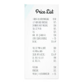 25パックビジネス価格リストBl上の熱帯花 ラックカード (裏面)