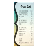 25パックビジネス価格表ビーチサンセットパームツリー ラックカード (裏面)