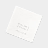 25パーソナライズされたエレガント周年記念シルバー実在 箔ナプキン (左)