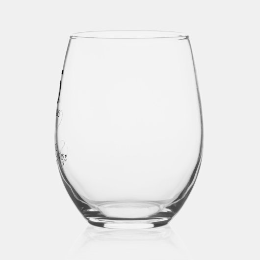 25パーソナライズされた周年記念ギフトエレガントモダン ステムなしワイングラス (左)