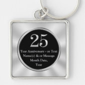 25パーソナライズされた周年記念ギフトANY COLOR キーホルダー (正面)