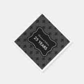 25パーソナライズされた周年記念パーティーナプキン スタンダードカクテルナプキン (角)