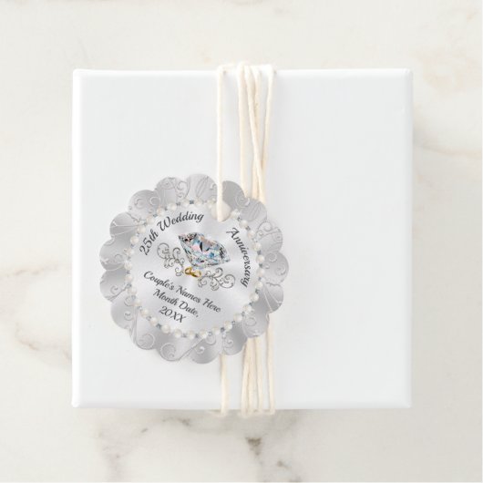 25パーソナライズされた周年記念結婚アイディア フェイバータグ (インサイチュ)