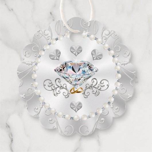 25パーソナライズされた周年記念結婚アイディア フェイバータグ (裏面)