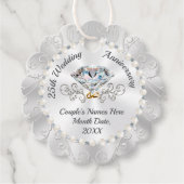 25パーソナライズされた周年記念結婚アイディア フェイバータグ (正面)