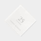 25パーソナライズされた周年記念結婚パーティーシルバー 箔ナプキン (右)