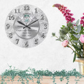 25パーソナライズされた周年記念結婚贈 ラージ壁時計