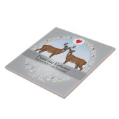 25パーソナライズされた周年記念結婚金、バック&ドー タイル (側面)