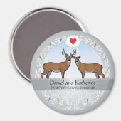 25パーソナライズされた周年記念結婚金、バック&ドー マグネット (正面/裏面)