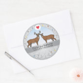 25パーソナライズされた周年記念結婚金、バック&ドー ラウンドシール (封筒)