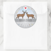 25パーソナライズされた周年記念結婚金、バック&ドー ラウンドシール (バッグ)