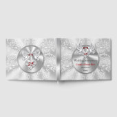 25パーソナライズされたth結婚周年記念ゲストブック ゲストブック (全面)