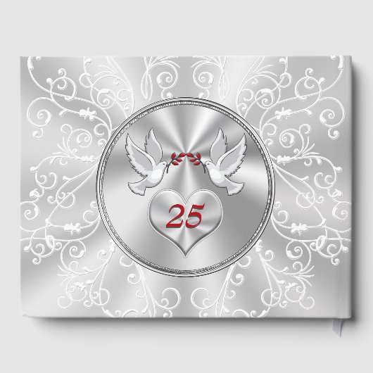 25パーソナライズされたth結婚周年記念ゲストブック ゲストブック (裏面)