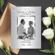 25パーソナライズされたth Silver 結婚's Anniversary写真