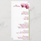 25パープルオーキッド結婚のメニューラベル メニュー (正面/裏面)