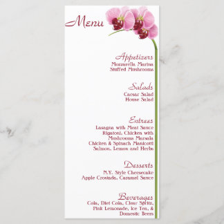 25パープルオーキッド結婚のメニューラベル メニュー