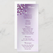 25パープルホワイトダイヤモンド披露宴のメニューカード メニュー (正面/裏面)