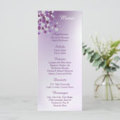 25パープルホワイトダイヤモンド披露宴のメニューカード メニュー (スタンド正面)