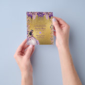 25パープル金ゴールドスパークルキンセアニェラドレスフローラ チラシ (手)