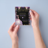 25パープル金ゴールドスパークルキンセアニェラドレスフローラ チラシ (手)